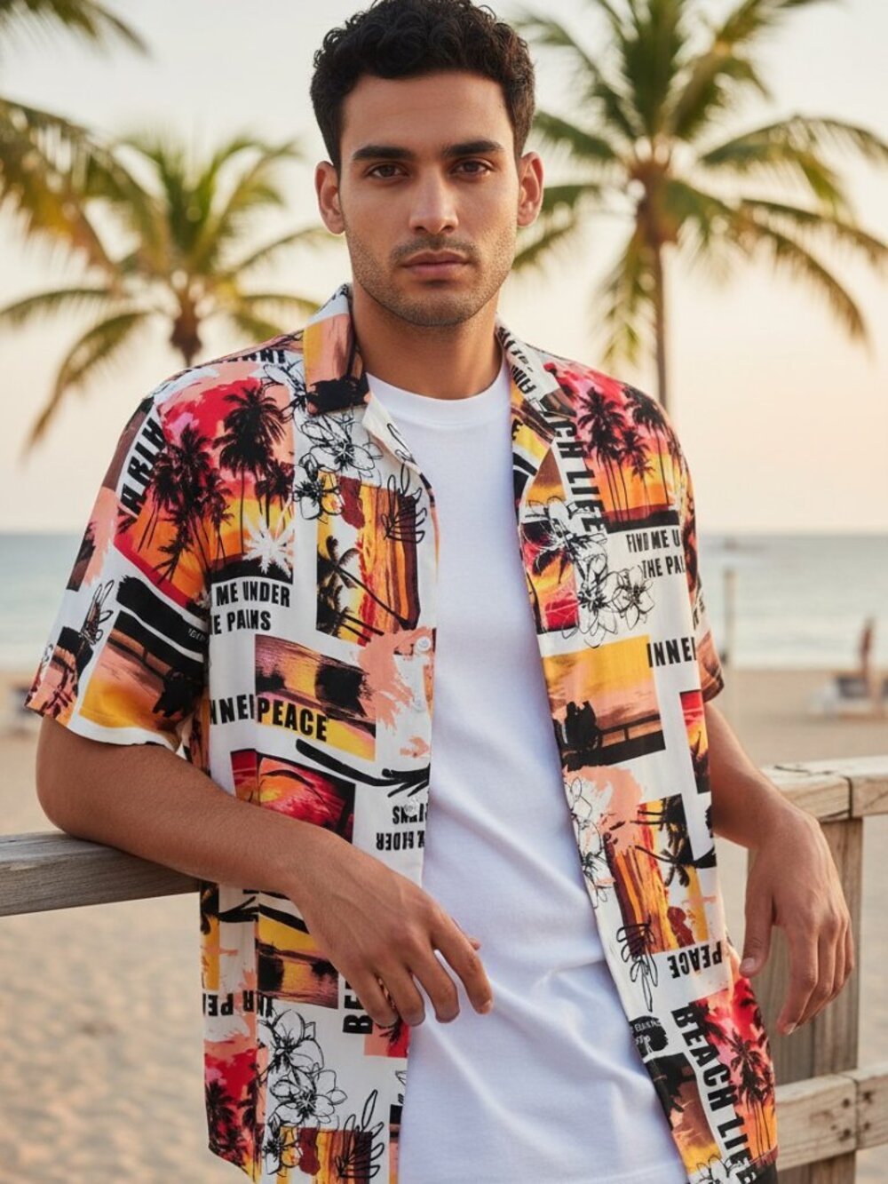 EUC JAYWALKER (XLT) Hawaiian Button Up Beach Style Graphic Shirt